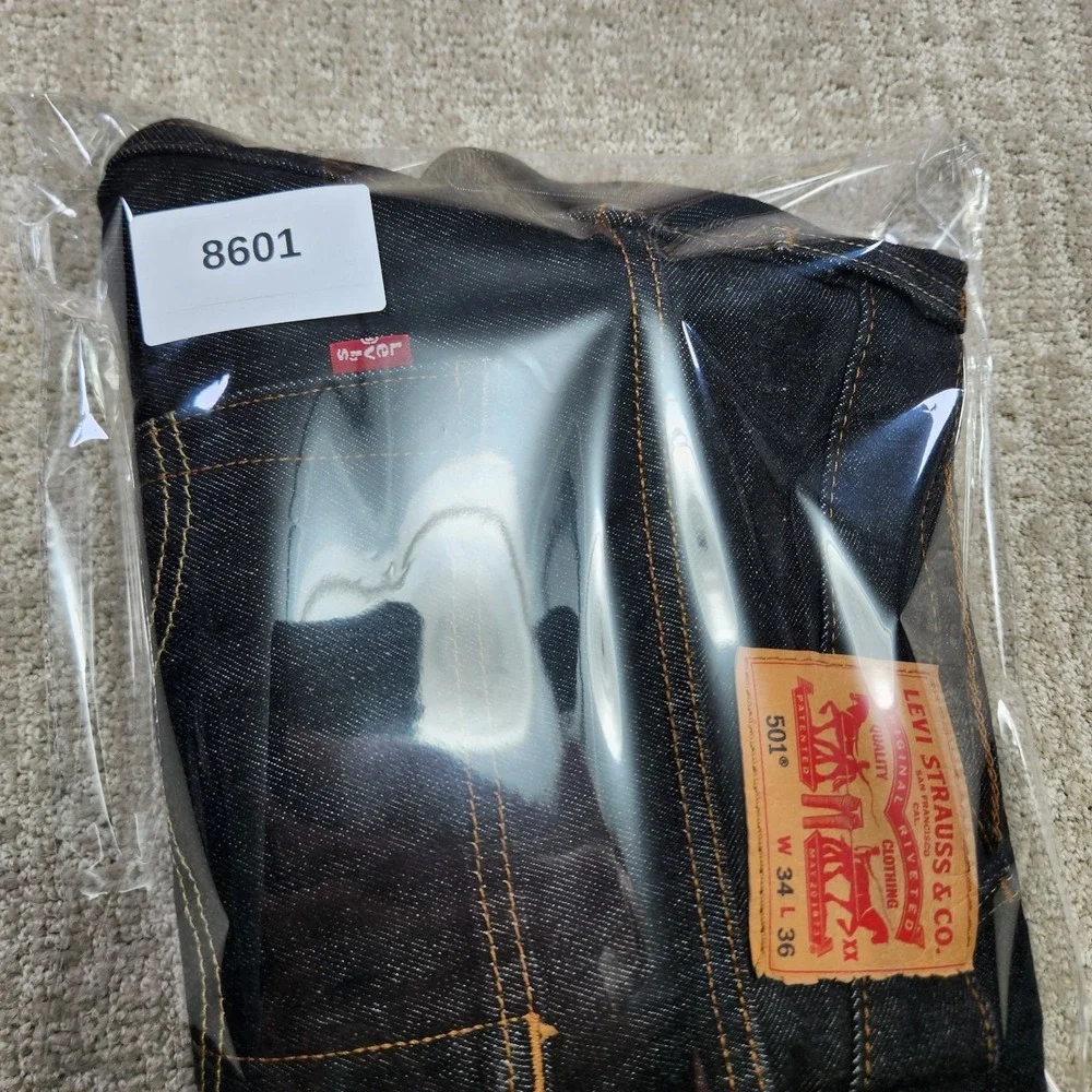 Levis 501 Jeans Men 34x34 *READ Black Denim Straight Leg Button Fly 100% Cotton